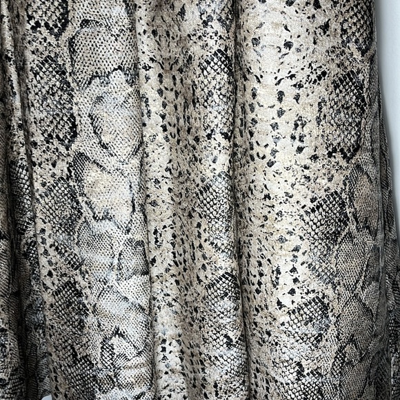Anthropologie Hutch Metallic Snakeskin Print Fit N Flare High Neck Party Dress - Picture 14 of 14